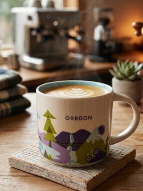 Starbucks You Are Here Oregon Mug - Blue Interior 14oz